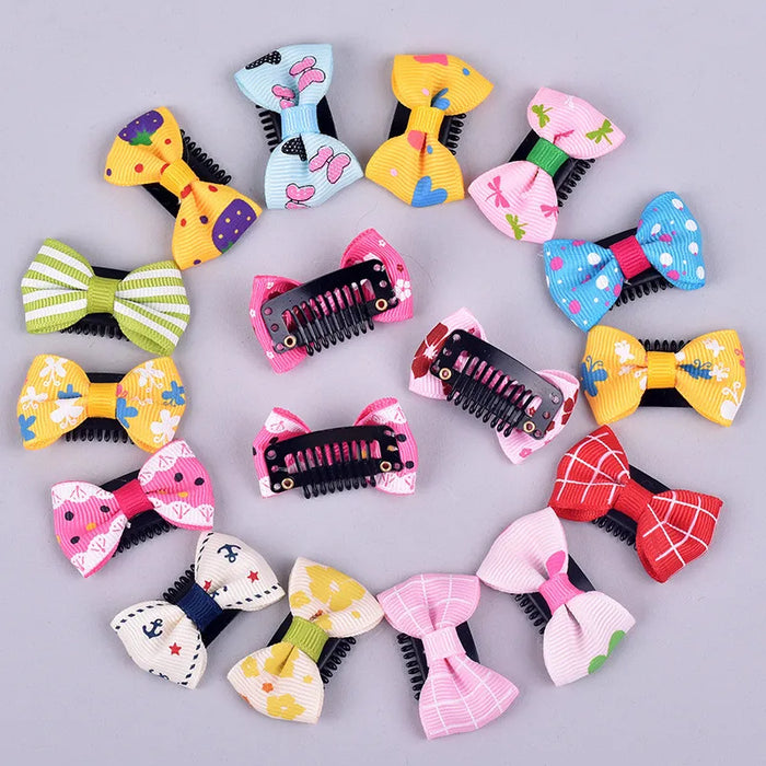 10Pcs/Pack newborn Baby Girls Scarce hair Lovely BB Clips Bowknot Hairpin Kid Hair Accessories Children mini Hair clip