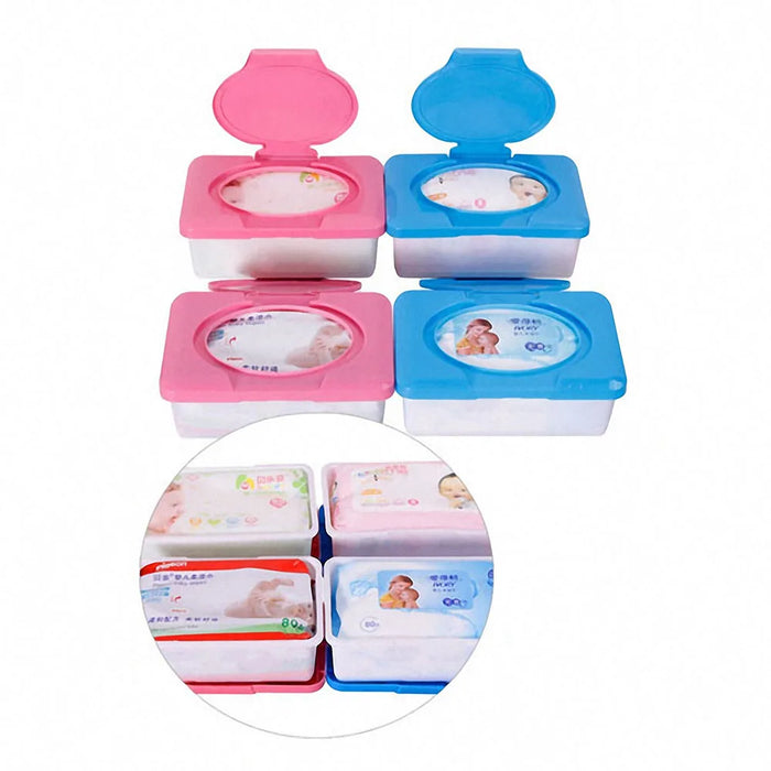 Dry Wet Tissue Box Baby Wipes Storage Case Napkin Dispenser Plastic Paper Container Tissue Holder Baby Care Stroller Accessaries