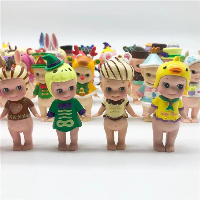 8Pcs Genuine Jupiter Love Happy Angel Nake Body Baby Cupido Kewpie Doll PVC Figure Rare Limite Toy Gift for Kid Boy Girl Child