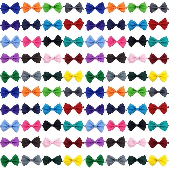 Wholesale 100/50/20 Cute Adjustable Dog Cat Bow Tie Neck Ties Dogs Puppy Bowties Pets Grooming Accessories Pet Dog Supplies