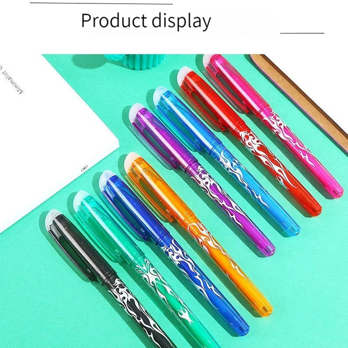 12 Pcs/Set Multi-color Erasable Gel Pen 0.7mm Kawaii Pens Student Writing Creative Drawing Tools Office School Supply Stationery