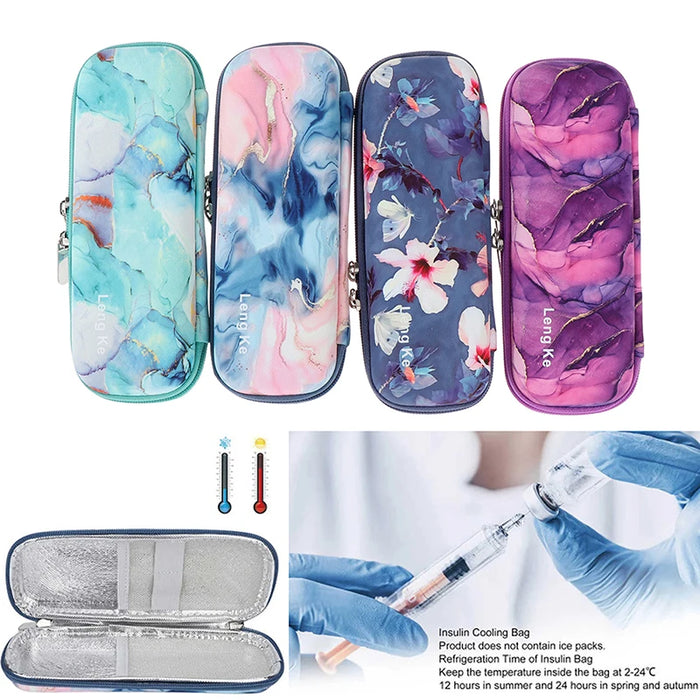 Portable EVA Insulin Glaciated Cold Storage Bag Medicine Travel Pocket Cooler Pen Bag Pack Drug Freezer for Diabetes People