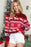 Red Christmas Printed Casual Round Neck Sweater