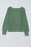 Green U Neck Textured Long Sleeve Top