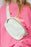 Bright White Sherpa Adjustable Strap Crossbody Bag