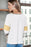 White Color Block Exposed Seam Pullover Long Sleeve T Shirt