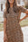 Casual Short Sleeve A-Line Crewneck Leopard Print Dress