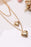 Gold Valentine Multi Layer Heart Shape Pendant Necklace