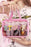 Pink STUFF Patch Clear Makeup Bag