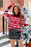 Red Christmas Printed Casual Round Neck Sweater