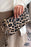 Chestnut Leopard Print Wrist Strap Zipped Wallet