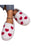 White Valentines Day Hearts Print Plush Slippers