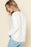 White Wavy Texture Drop Shoulder Pullover Sweatshirt