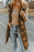 Brown Hooded Pocketed Quilted Long Vest Coat