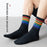 Trendy Pure Cotton Mid-calf Length Socks High-top Skateboard Basketball Socks Fashion Striped Athletic Socks