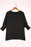 Black Plain Batwing Sleeve Business Casual Blouse for Women