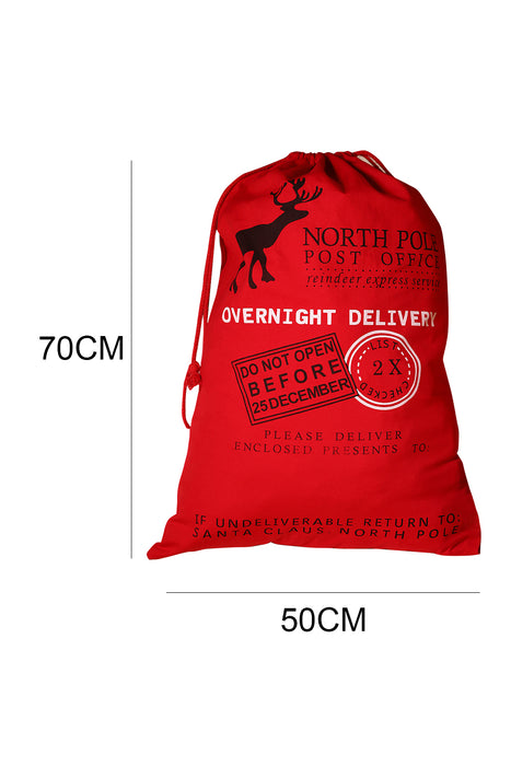 Red Christmas Drawstring Large Gift Bag 50*70cm