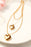 Gold Valentine Multi Layer Heart Shape Pendant Necklace