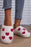 White Valentines Day Hearts Print Plush Slippers