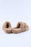 Brown Winter Plush Hollow Out Slippers