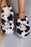 White Cartoon Animal Embroidered Fuzzy Home Slippers