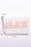 Pink Sparkle Letter Pattern Tassel Zipper Makeup Bag