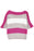 Rose Contrast Stripe Half Sleeve Knit Top