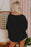 Black Plain Batwing Sleeve Business Casual Blouse for Women