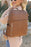 Chestnut Vintage Leather Large Zipper Backpack