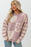 Purple Orchid Petal Checkered and Striped Knitted Sweater