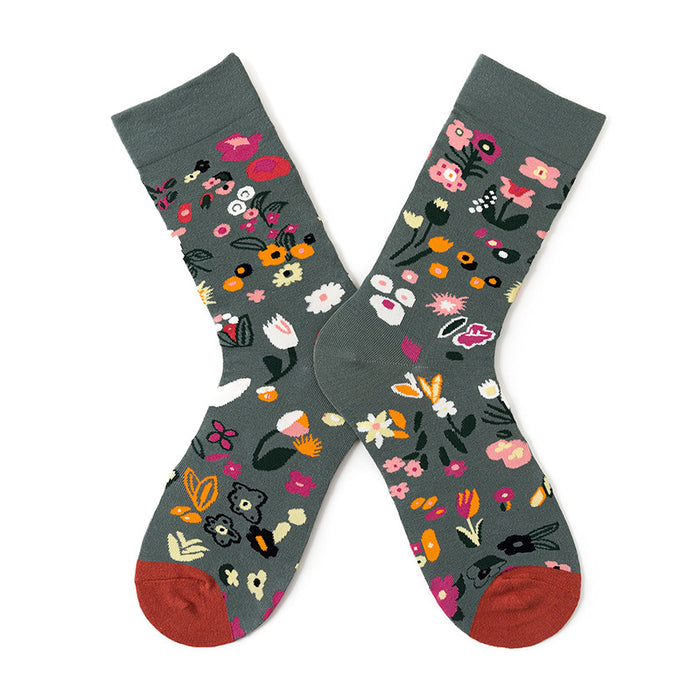 French Design Men And Women Skateboarding Mid-calf Socks