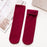 Women's Mid-calf Vertical Stripes Imitation Cashmere Fleece-lined Thickened Non-slip Warm Room Socks