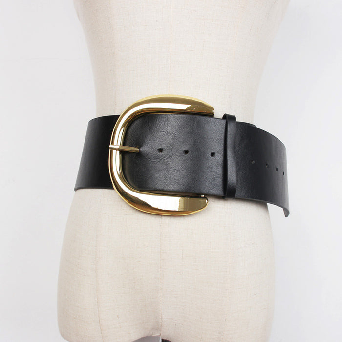 Women's Large U Buckle Wide Waist Seal