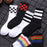 Trendy Pure Cotton Mid-calf Length Socks High-top Skateboard Basketball Socks Fashion Striped Athletic Socks