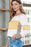 White Color Block Exposed Seam Pullover Long Sleeve T Shirt