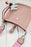 Pink Casual Solid Braid Strap Crossbody Bag