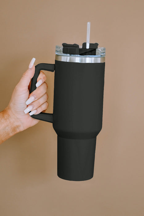 Red 304 Stainless Steel Insulated Tumbler Mug With Straw