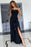 Black Spaghetti Straps Casual Slit Wide Leg Jumpsuit With Pockets