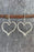 Silvery Heart Shape Hook Drop Earrings