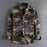 Washed Camouflage American Overalls Long Sleeve Shirt