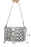 Silvery Woven Textured Fashion Leather Shoulder Bag