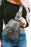 Silvery Faux Leather Multi Pocket Sling Bag