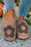 Camel Fuzzy Flower Pattern Home Slippers