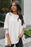 Black Plain Batwing Sleeve Business Casual Blouse for Women