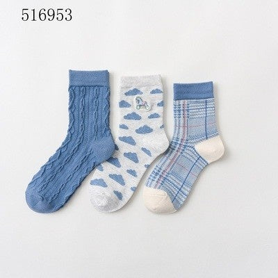 Cartoon Mid Tube Trendy Cotton Women's Socks