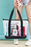 Black Contrast Trim Zipped Clear Tote Bag